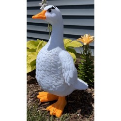 Lashy Female Porch Goose | 21” Seasonal Outdoor Goose Decor