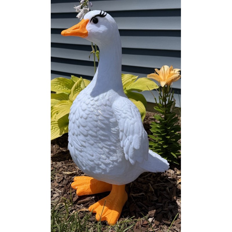 Lashy Female Porch Goose | 21” Seasonal Outdoor Goose Decor