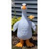 Lashy Female Porch Goose | 21” Seasonal Outdoor Goose Decor